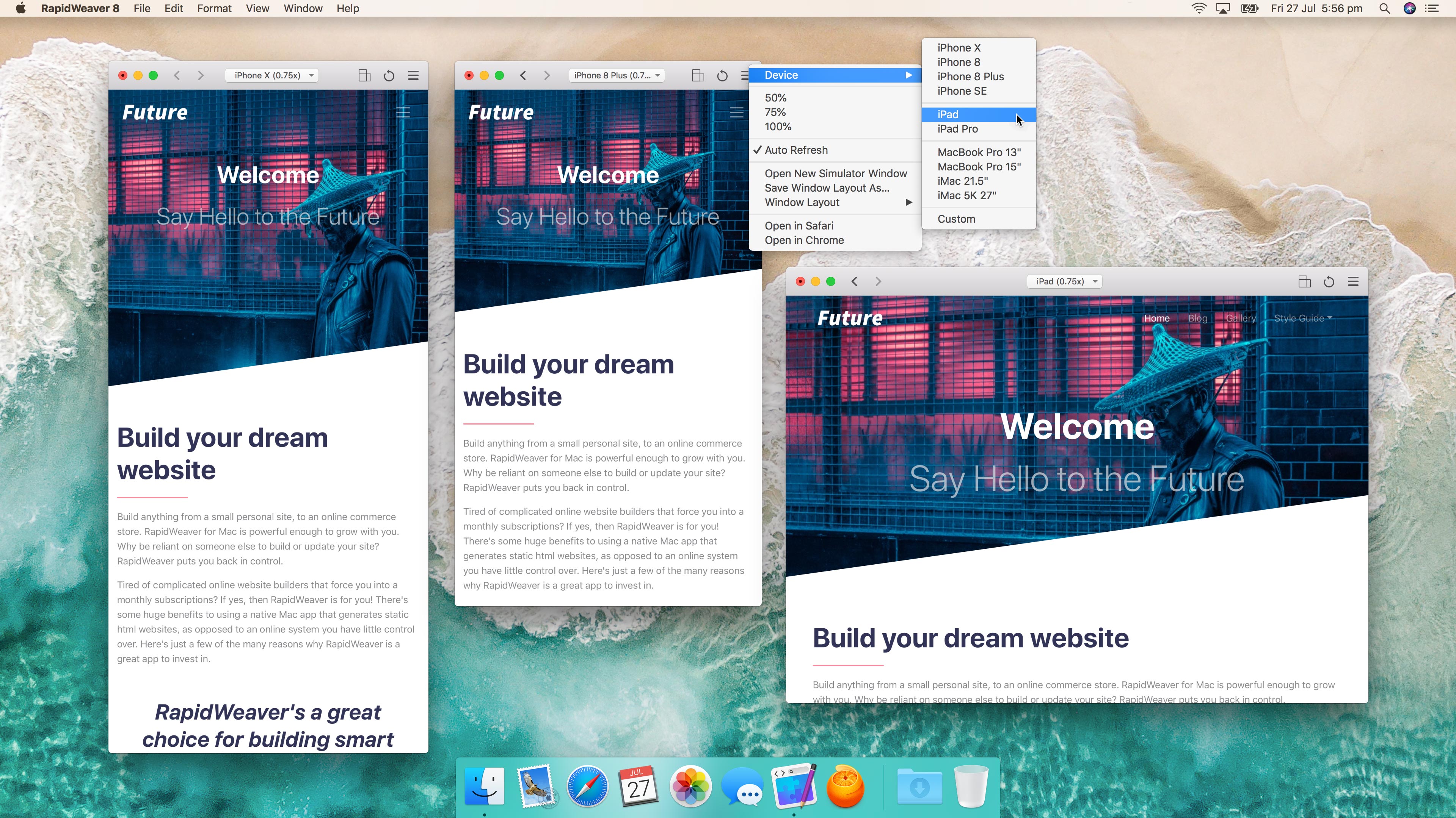 web page design mac
